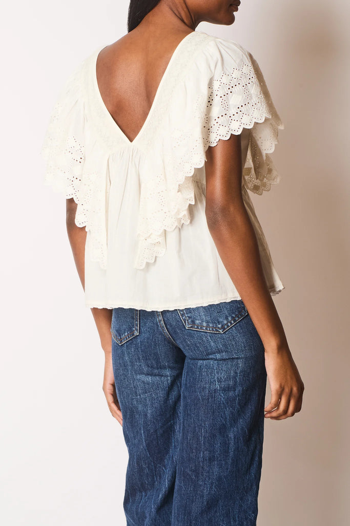 Faune Camelia Top in White