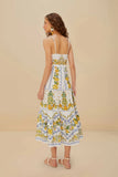 Farm Rio Sicily Midi Dress in Off White