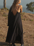 Luciee Amphitrite Dress in Black Raw Hem