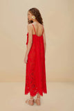 Farm Rio Richelieu Maxi Dress in Red