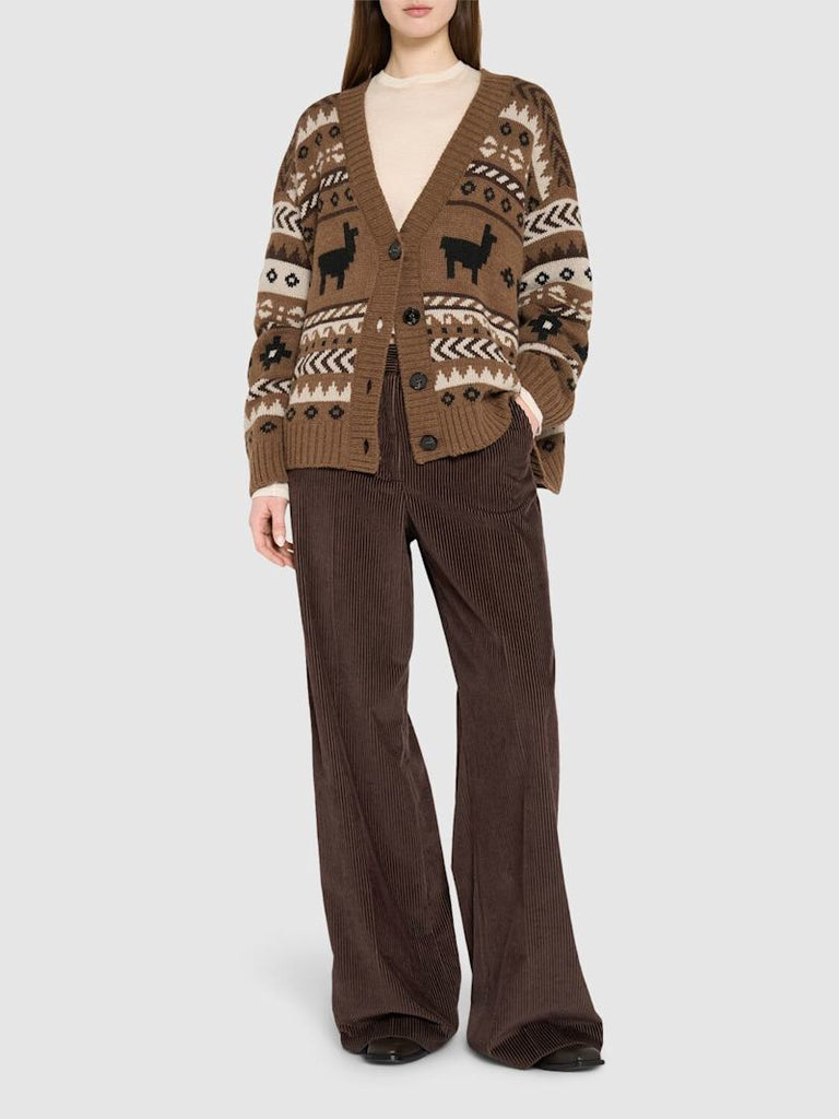 Maxmara Weekend Ovatta Cardigan in Camel