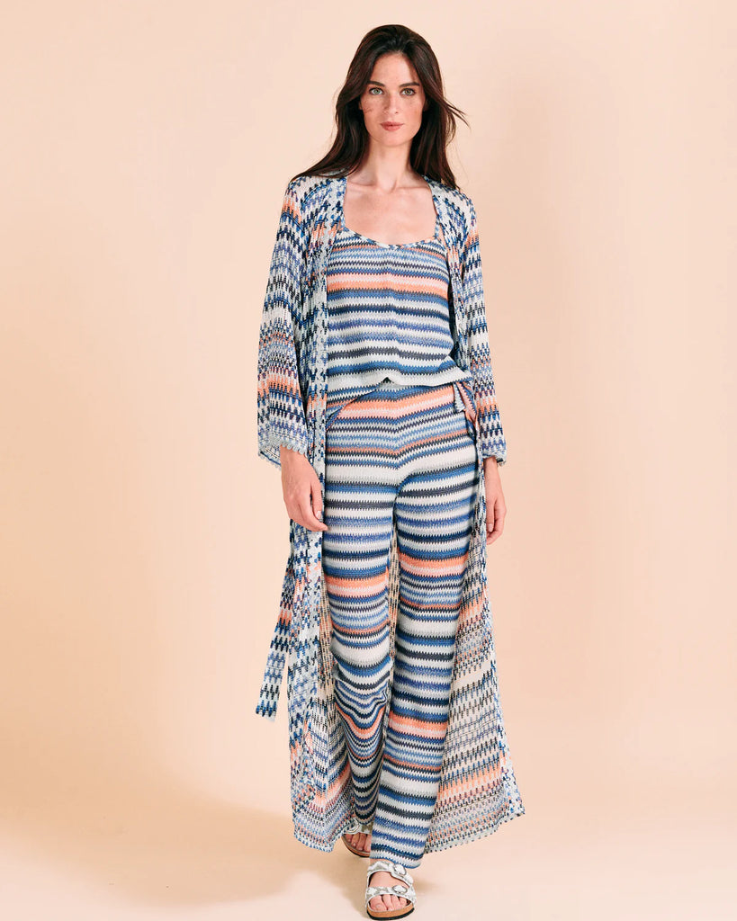 Valerie Khalfon Surabaya Coat in Blue