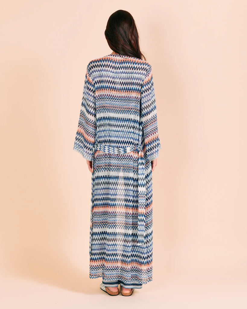 Valerie Khalfon Surabaya Coat in Blue