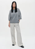 Zenggi Relaxed Round Neck Short Sleeve in Grey