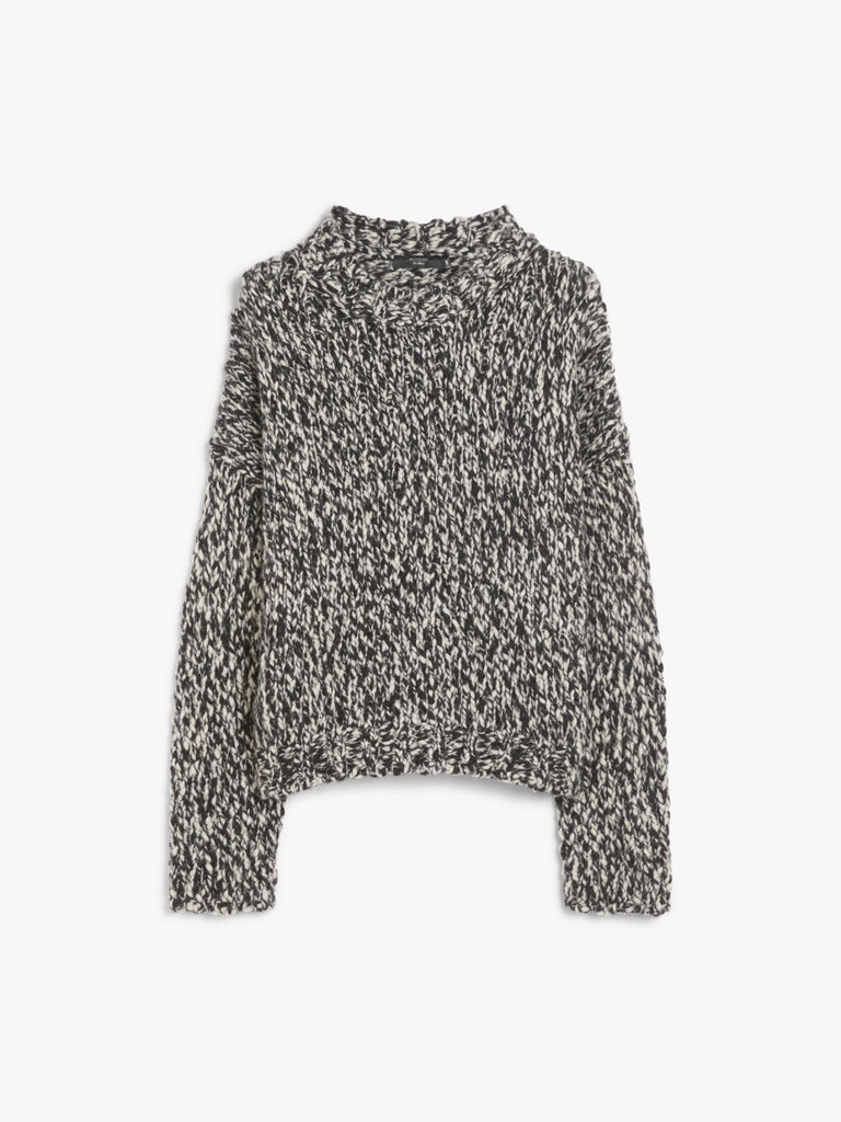 Maxmara Weekend Crine Wool Marl Knit in Black