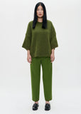 Zenggi Relaxed Round Neck in Green Haze