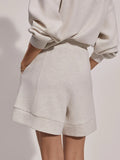 Varley Alder Short in Ivory Marl