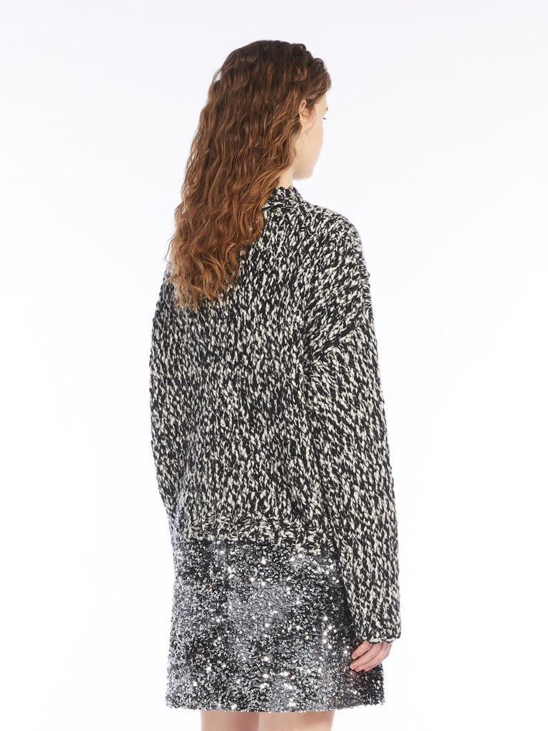 Maxmara Weekend Crine Wool Marl Knit in Black