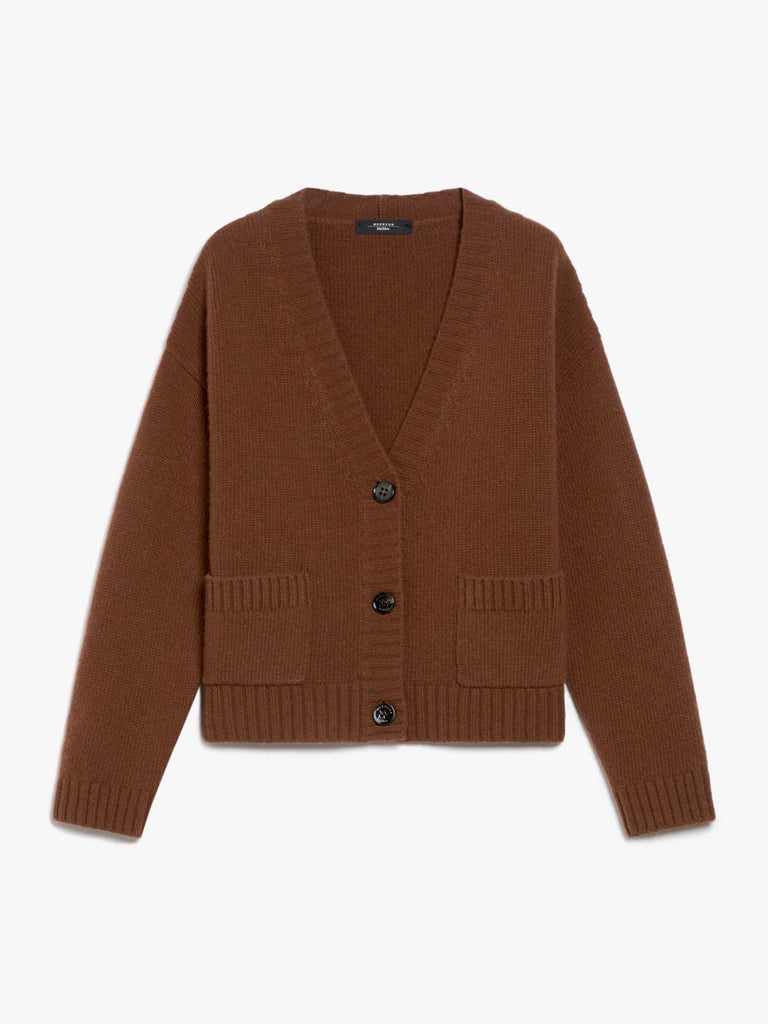 Maxmara Weekend Arad Wool Cardigan in Tobacco