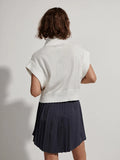 Varley Fulton Cropped Knit in Snow White