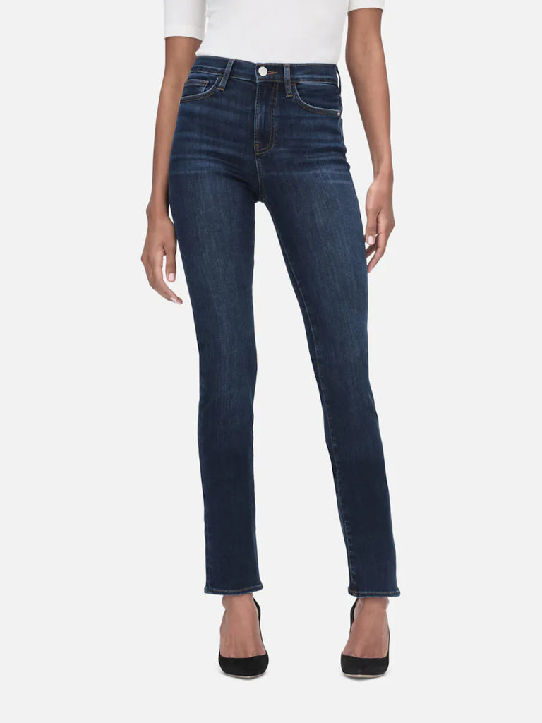 Frame Le High Straight Long Jean in Majesty
