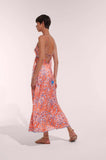 Poupette St Bart Long Dress Denise in Orange Palmery