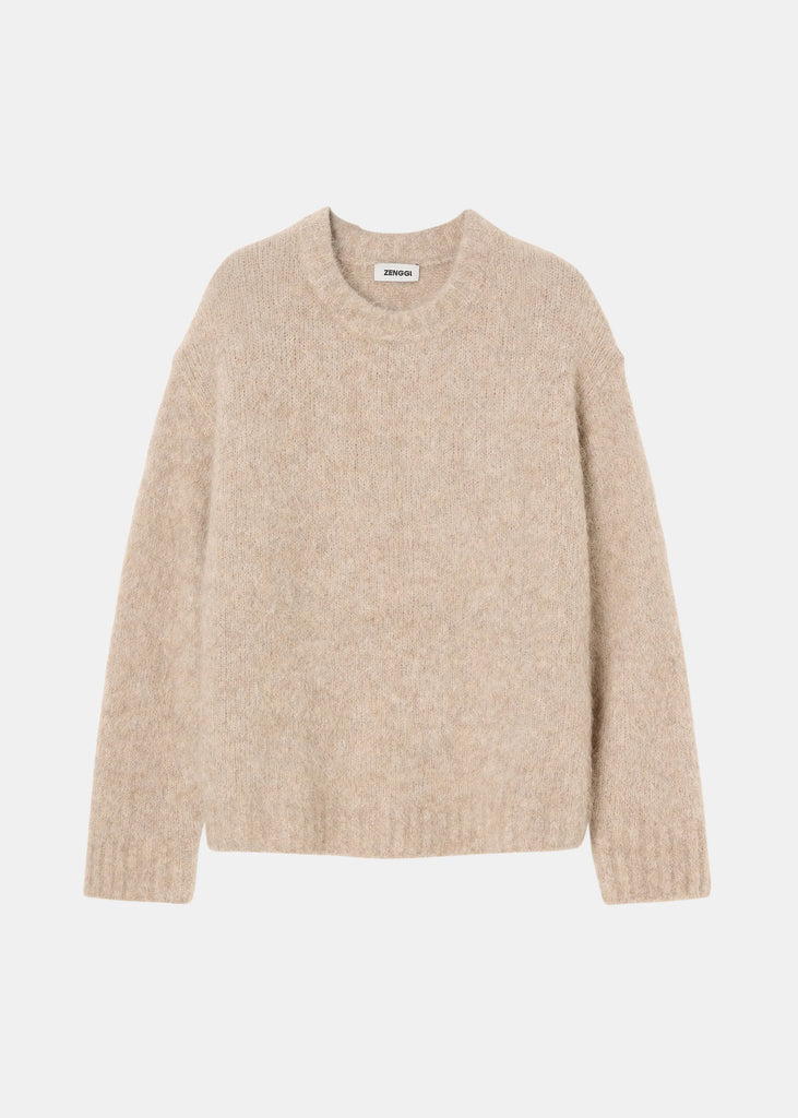 Zenggi Soft Round Neck in Beige