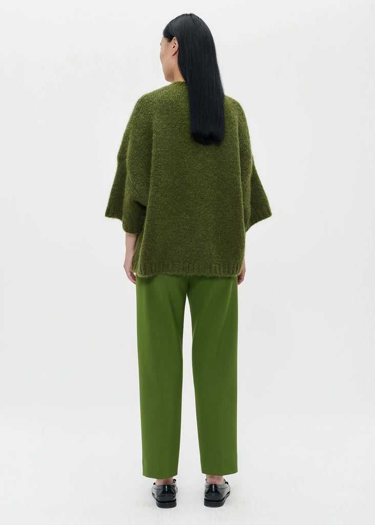 Zenggi Relaxed Round Neck in Green Haze