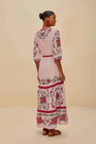 Farm Rio Flower Tapestry Maxi Dress in Pink