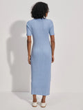 Varley Maeve Rib Dress in Ashley Blue