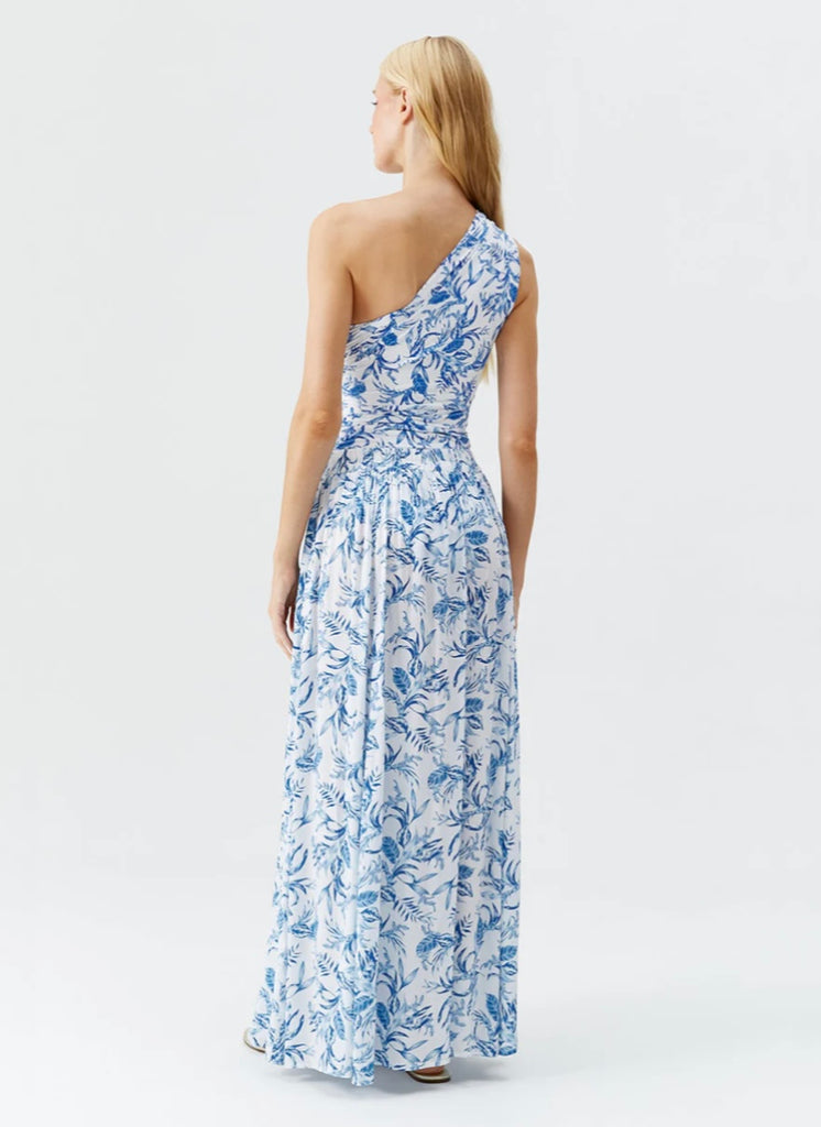 Melissa Odabash Mira Skirt in Blue Leaf