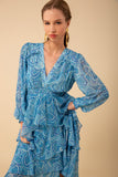 Hale Bob Amaya Dress in Blue
