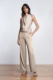 Silk 95 Five Amalfi Pants in Almond