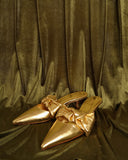 Atana Side Tie Mule in Gold