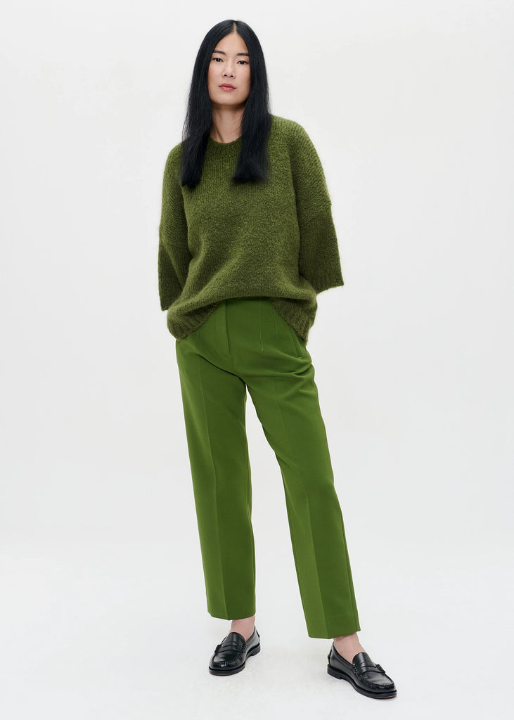 Zenggi Relaxed Round Neck in Green Haze