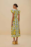 Farm Rio Sicily Scarf Maxi Dress in Off White
