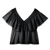 Faune Camelia Top in Black