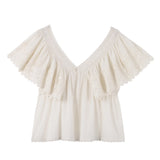 Faune Camelia Top in White
