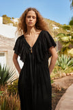 Faune Camelia Maxi Dress in Black