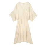 Faune Dahlia Crepe Maxi Dress in Cream