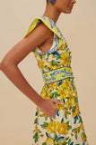 Farm Rio Sicily Scarf Maxi Dress in Off White