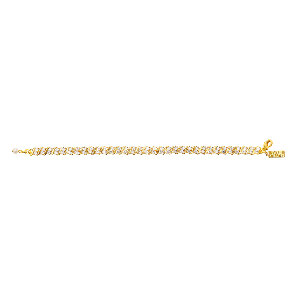 Talis Chains Ridged Tennis Bracelet in Gold