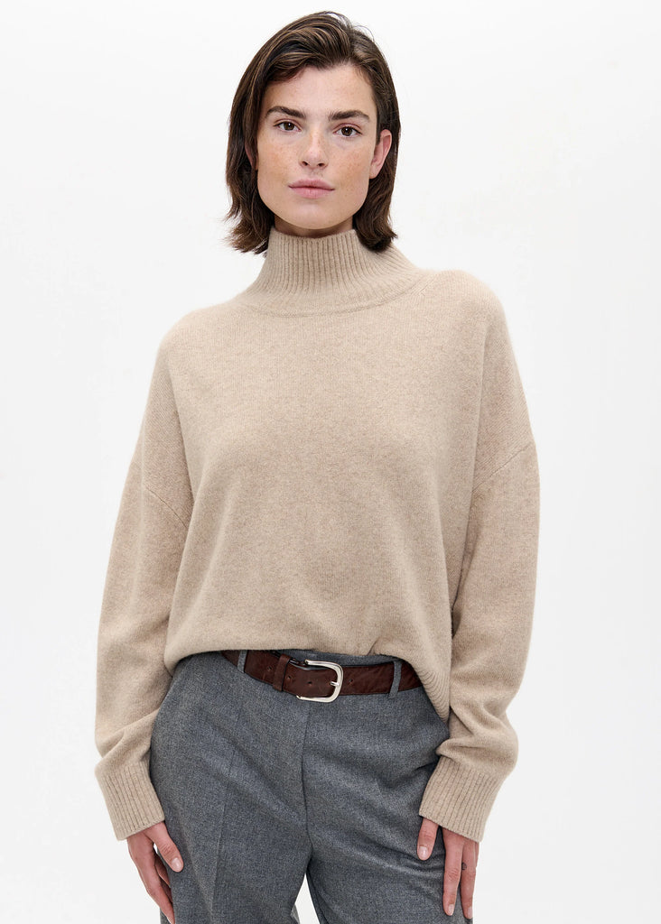 Zenggi Oversized Turtle Neck in Beige