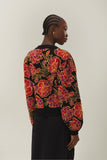 Farm Rio Shiny Chita Knit Cardigan in Black