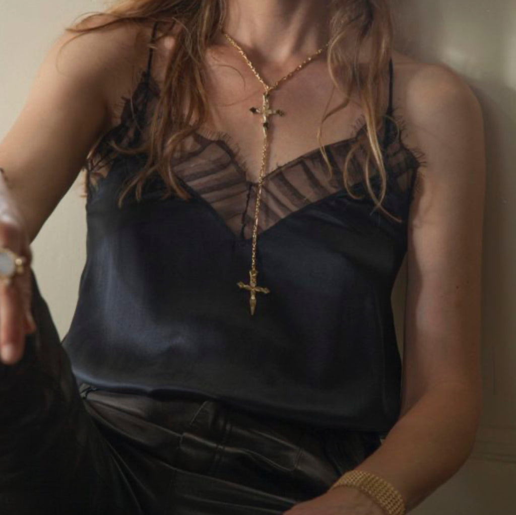 Raquel Welche 83 Dagger Tie Necklace in Gold