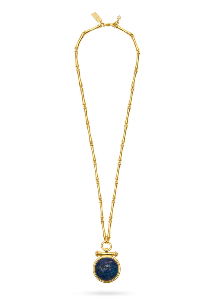 Talis Chains Medallion Pendant in Lapis