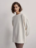 Varley Mae Longline Sweat in Ivory