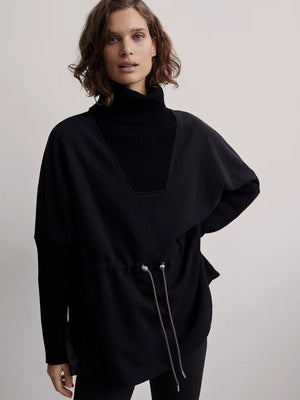 Varley Cavello Longline Sweat in Black