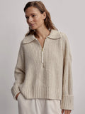 Varley Amelia Half Zip in Birch