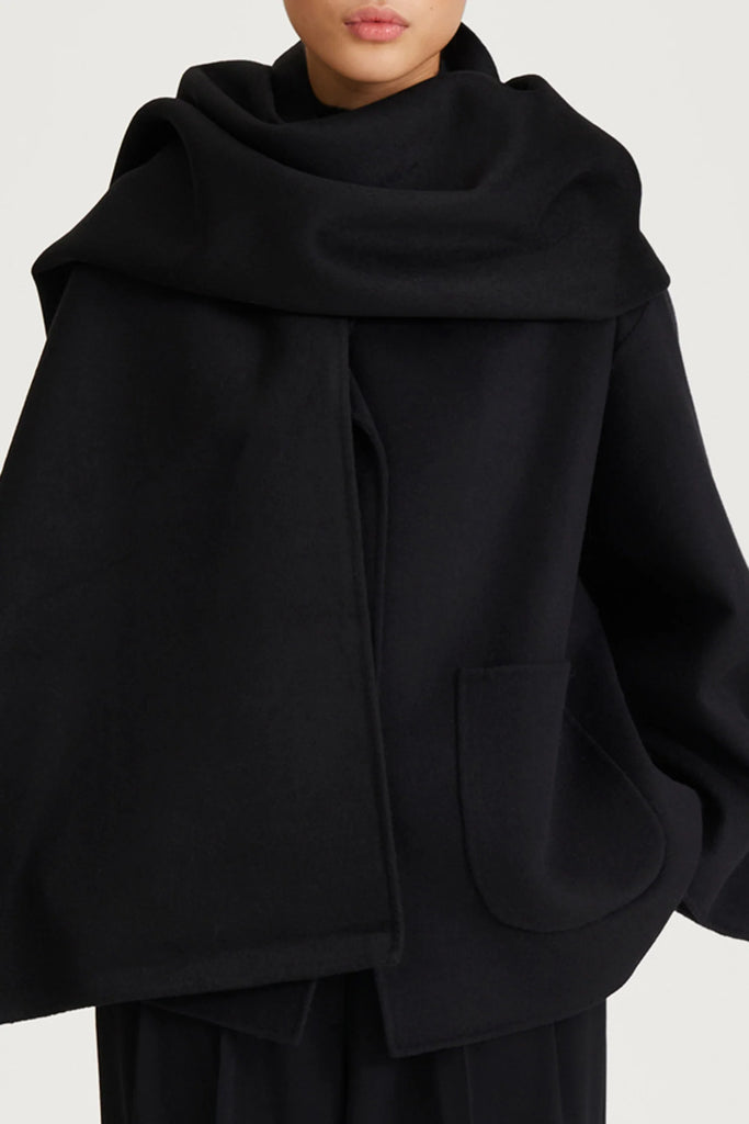 StyleIn Tecla Wool Scarf in Black