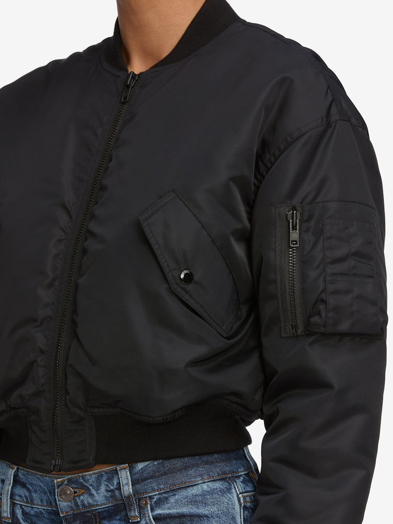 Frame The Nylon Bomber Jacket in Black