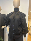 Silk 95 Five Trellis Blouse in Black