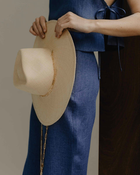 【新品】VAN PALMA　LIVY CHAIN STRAW ハット Van Palma Livy Junior Hat in Natural – The Gate Boutique