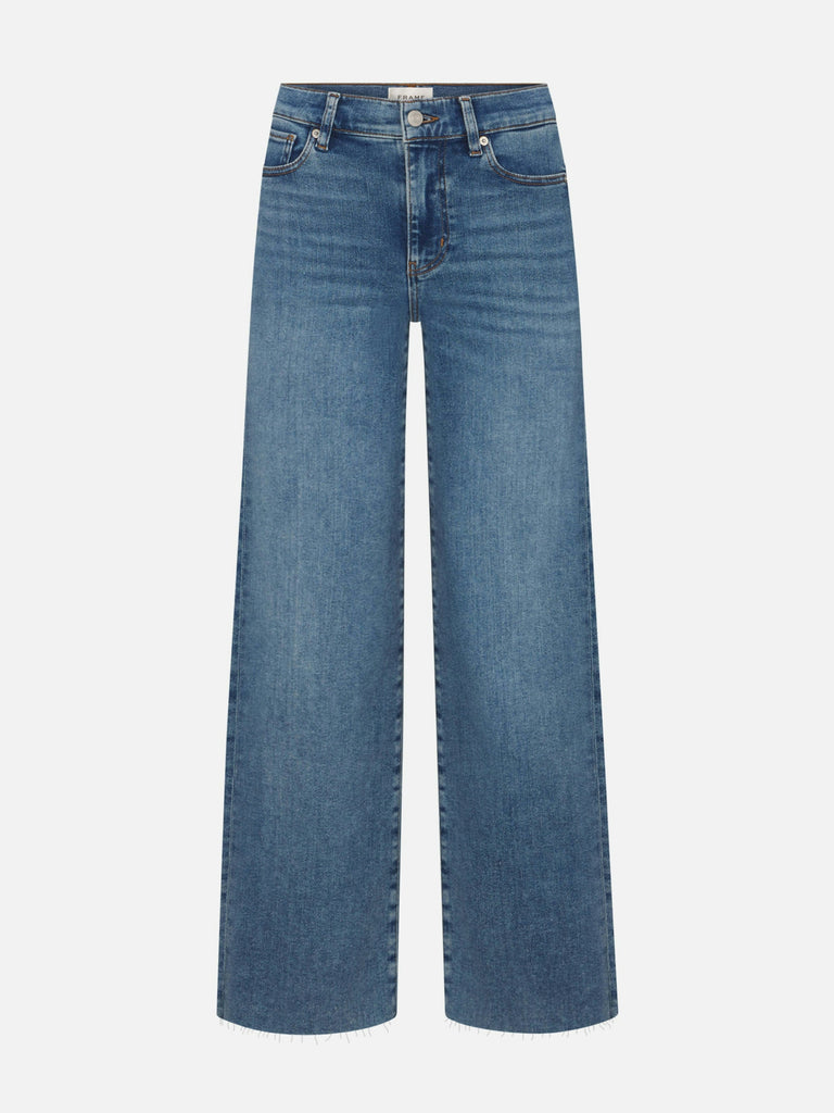 Frame Le Slim Palazzo in Flip Raw Blue