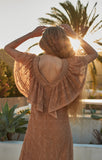 Faune Sofia Lace Dress in Coffee