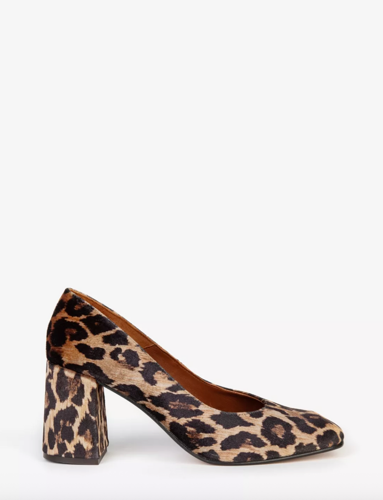 Penelope Chilvers Gamine Velvet Shoe in Leopard