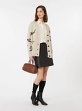Maxmara Weekend Belgio Logo Cardigan in Ecru