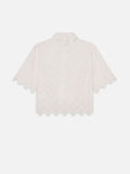 Frame The Deco Eyelet Top in White