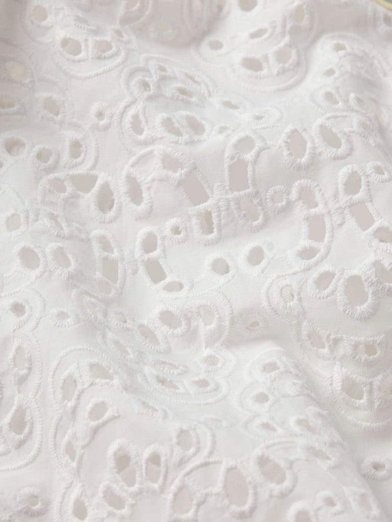 Frame The Deco Eyelet Top in White
