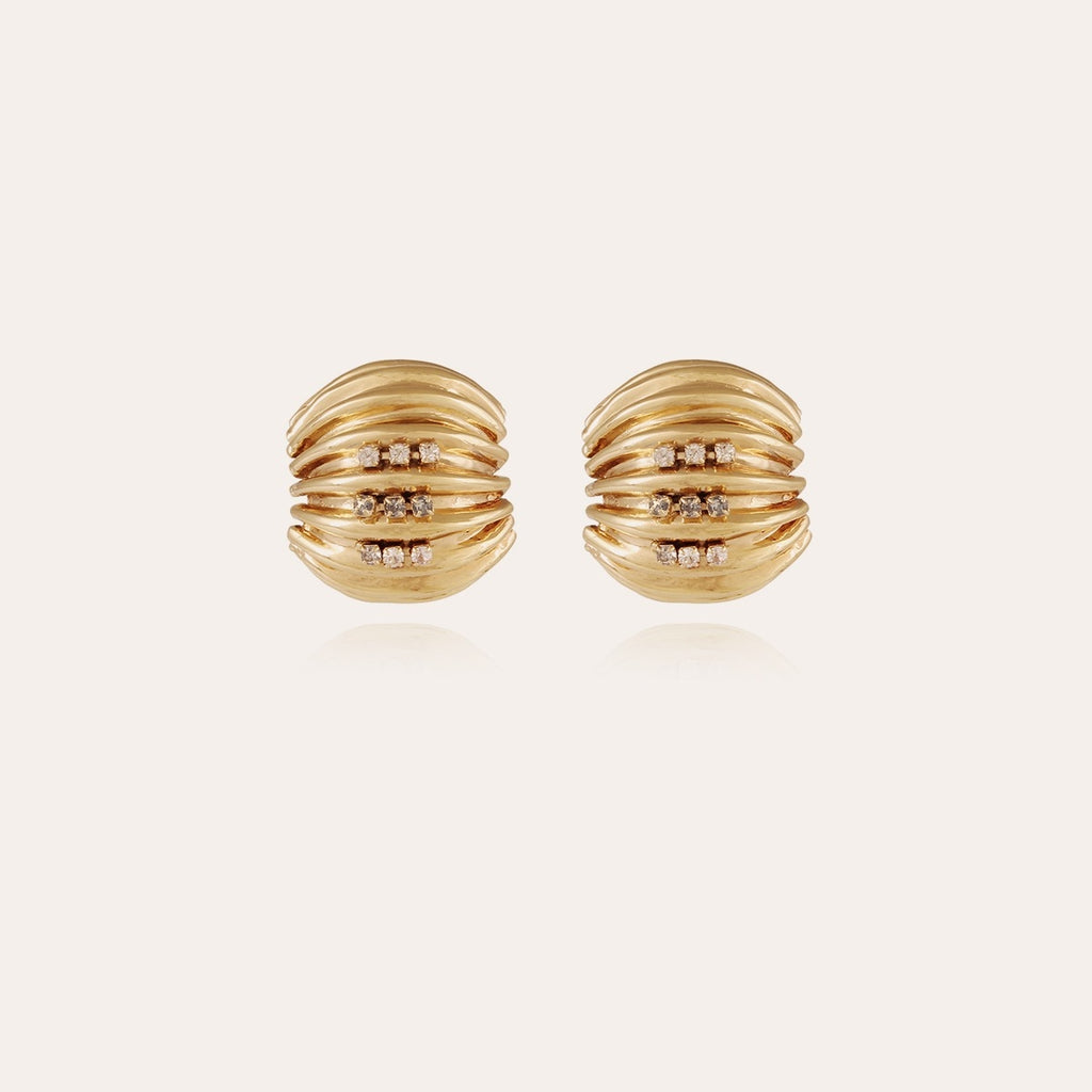Gas Bijoux Anne Strass Earrings in Gold